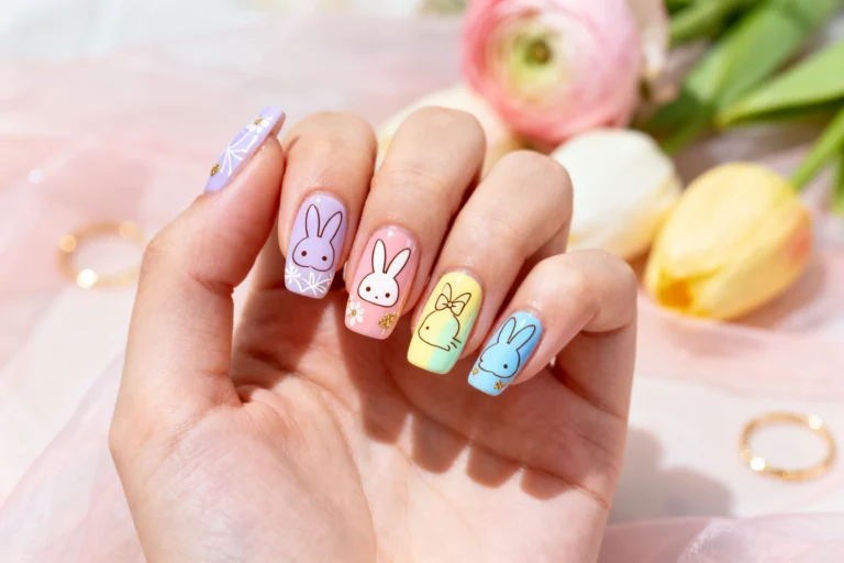 5 Bunny Decals for Easter Nails 2025