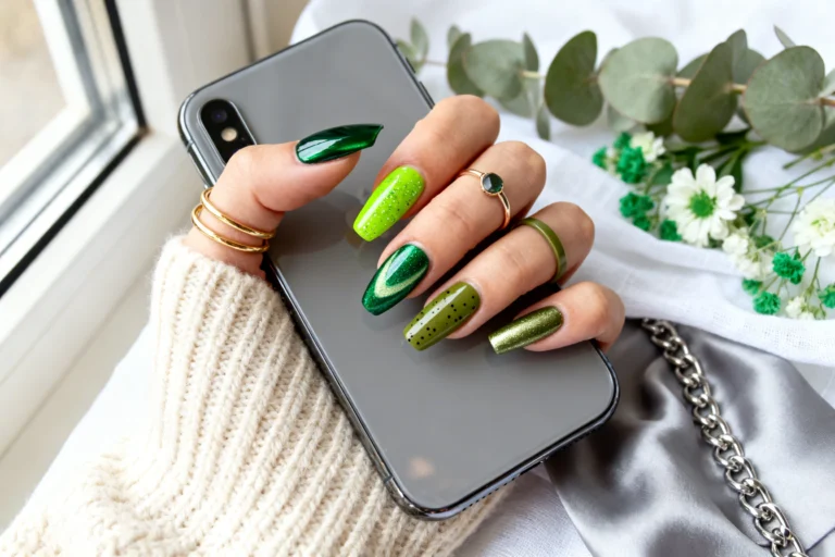 5 Edgy Green Polishes Perfect for a Drake Concert: St Patricks Nails