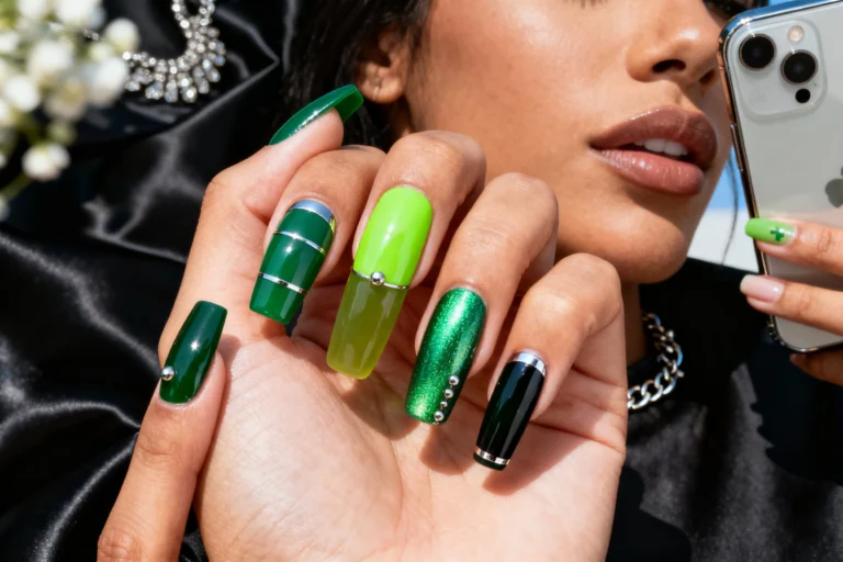 5 Edgy Green Polishes Perfect for a Drake Concert: St Patricks Nails