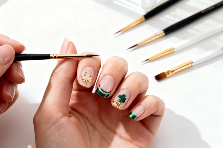 5 Essential Brushes for Detailed St Patrick’s Day Nail Ideas