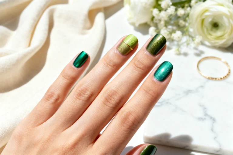 5 Metallic Green Polishes for St Pattys Nails Simple Vibes