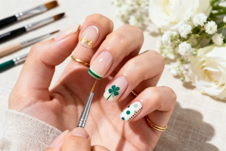 5 Nail Art Brushes to Paint Simple St. Patrick’s Day Nails