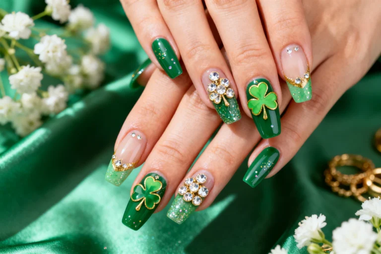 5 Rhinestone Kits for Glam St Patrick’s Day Nail Ideas