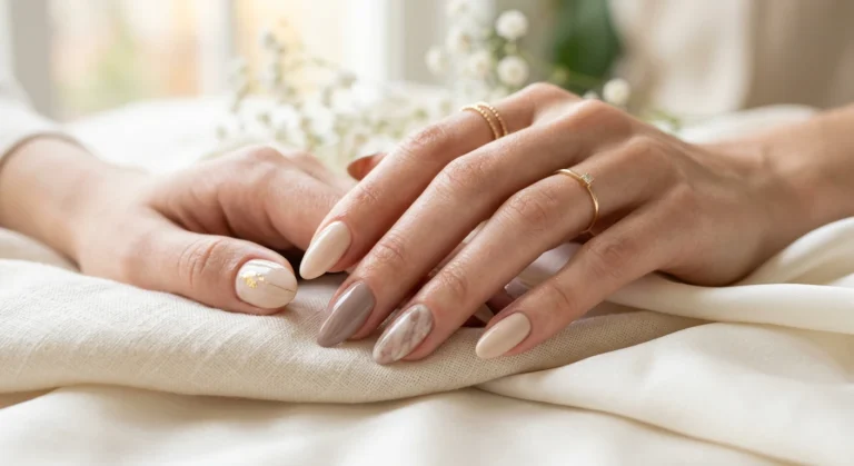 Aesthetic Nails in Soft Neutral and Beige
