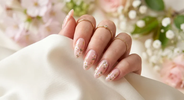 Aesthetic Spring Nails With Soft Blush Tones