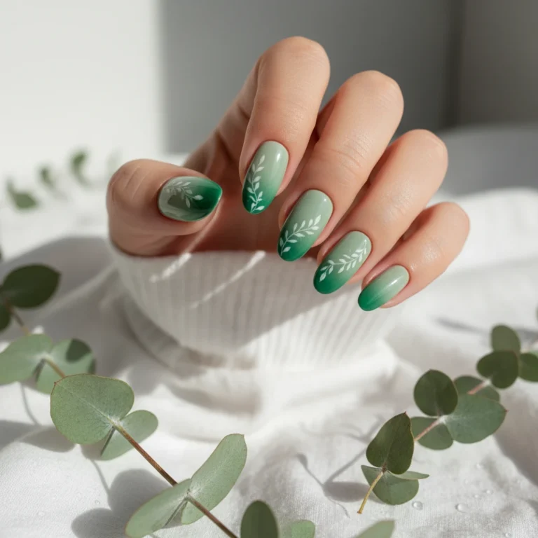 Chic Green Nail Designs Inspired by Fresh Spring Leaves