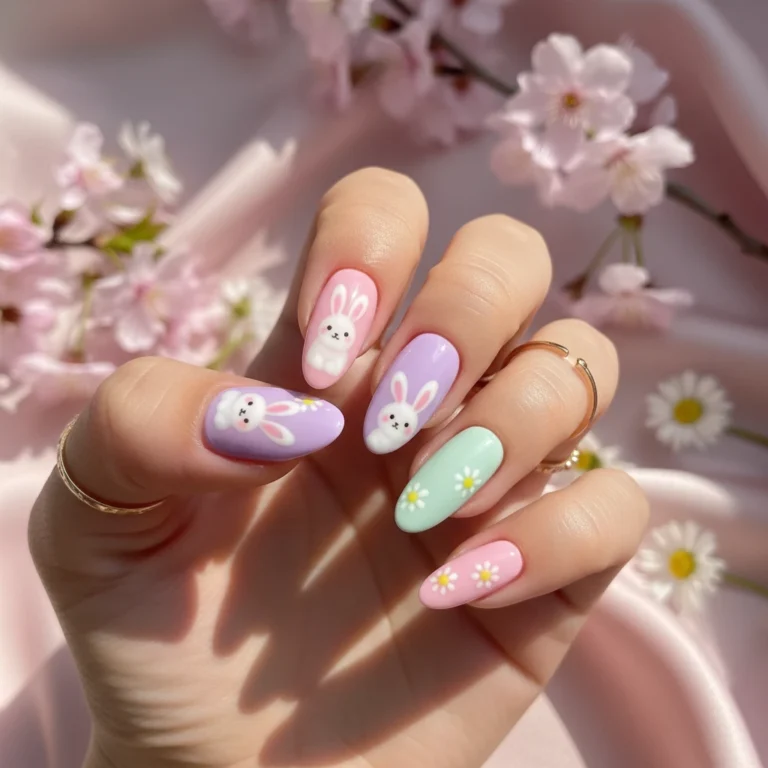 Cute Bunny Nail Art Ideas for Spring Celebrations