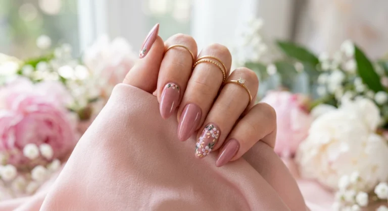 Dusty Rose Spring Nails for Romantic Vibes