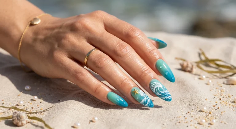 Ocean Wave Nail Art That Brings the Beach to You