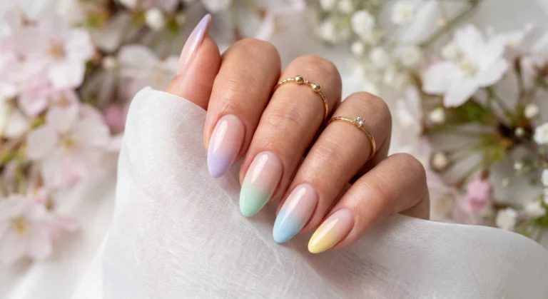 Ombre Spring Nails Fading Into Pastels
