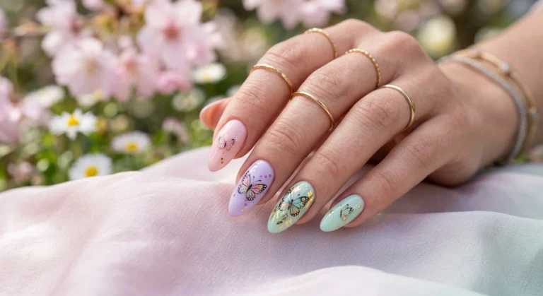 Spring Nails Inspo Featuring Butterfly Motifs