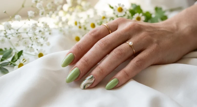 Spring Nails Inspo in Pistachio Green Shades