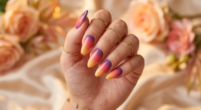 Sunset Gradient Nail Designs for Warm Summer Nights